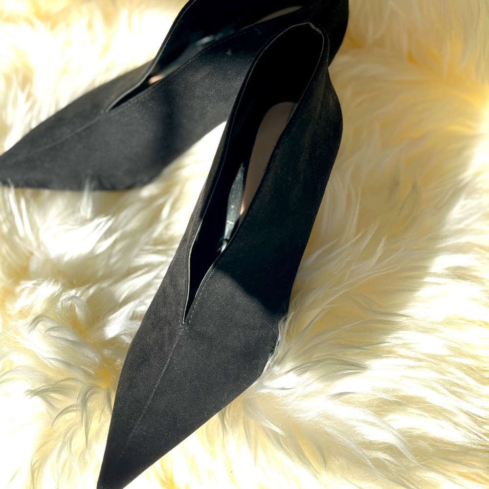 Black suede booties